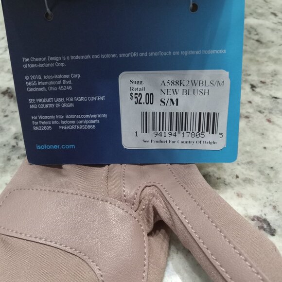 ISOTONER-Womens Fall Blush Smart Dri Touchscreen Technology-Size S/M-NWT - Picture 6 of 10